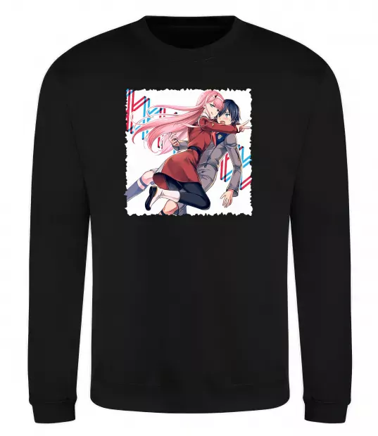 Свитшот Darling in the franxx Черный фото