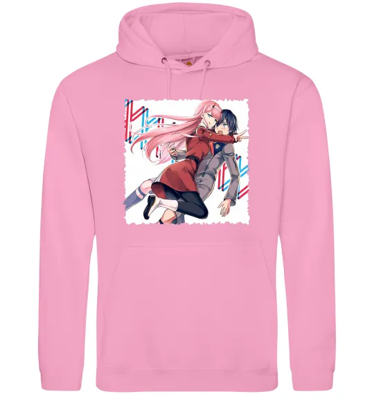 Чоловіча толстовка (худі) Darling in the franxx Рожевий фото