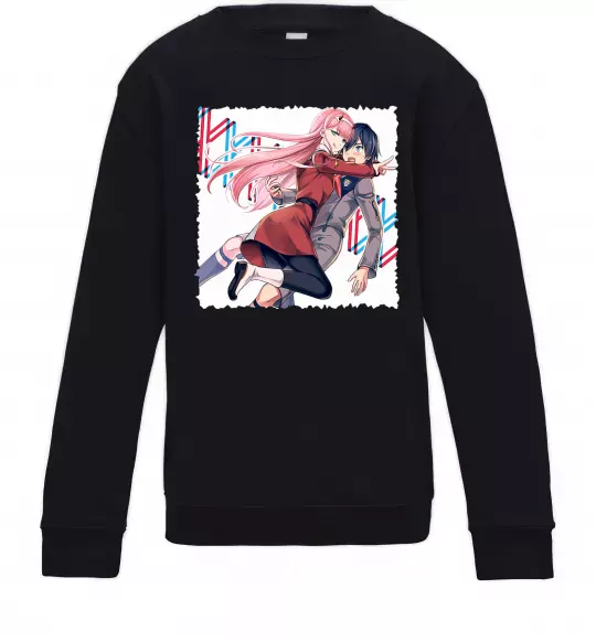 Дитячий світшот Darling in the franxx Чорний фото