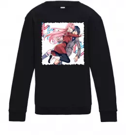 Дитячий світшот Darling in the franxx Чорний фото