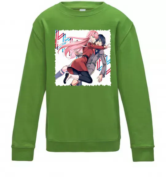 Дитячий світшот Darling in the franxx Лаймовий фото