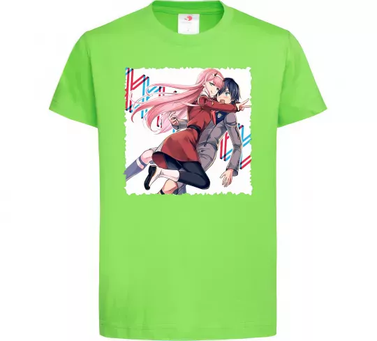 Детская футболка Darling in the franxx Лаймовый фото