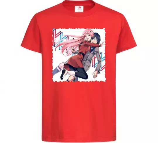 Детская футболка Darling in the franxx Красный фото