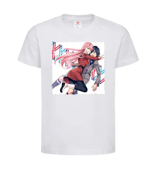 Детская футболка Darling in the franxx Белый фото