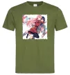Чоловіча футболка Darling in the franxx Оливковий фото
