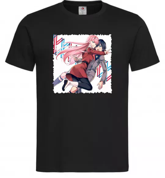 Чоловіча футболка Darling in the franxx Чорний фото