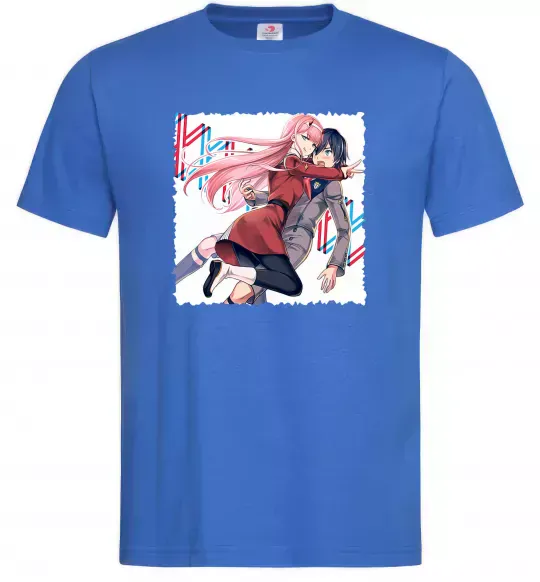Чоловіча футболка Darling in the franxx Яскраво-синій фото