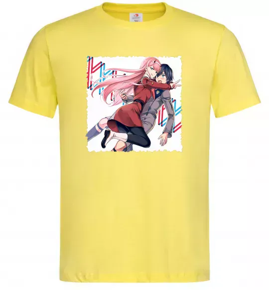 Чоловіча футболка Darling in the franxx Лимонний фото