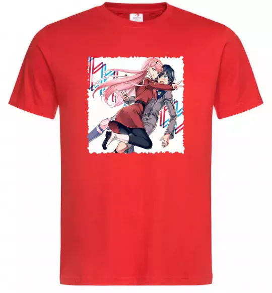 Чоловіча футболка Darling in the franxx Червоний фото