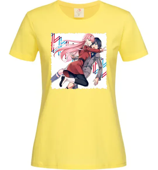 Жіноча футболка Darling in the franxx Лимонний фото