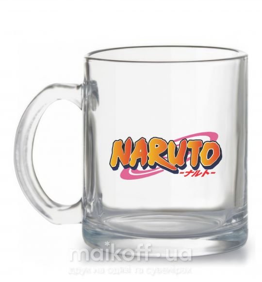 Чашка стеклянная Naruto logo Прозрачный фото