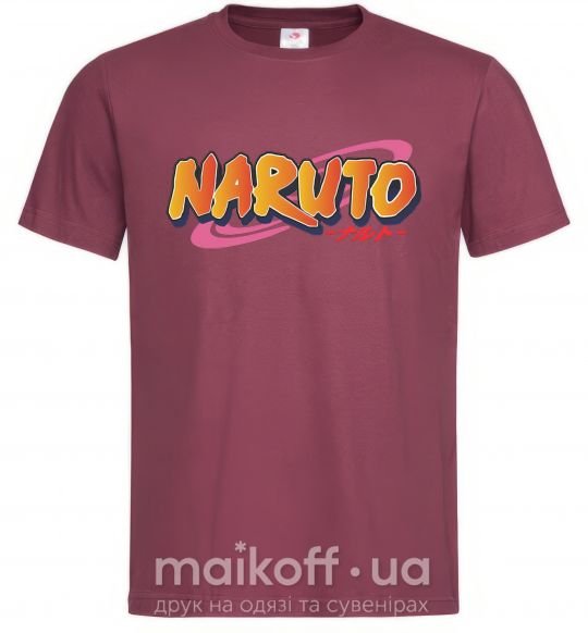 Чоловіча футболка Naruto logo Бордовий фото