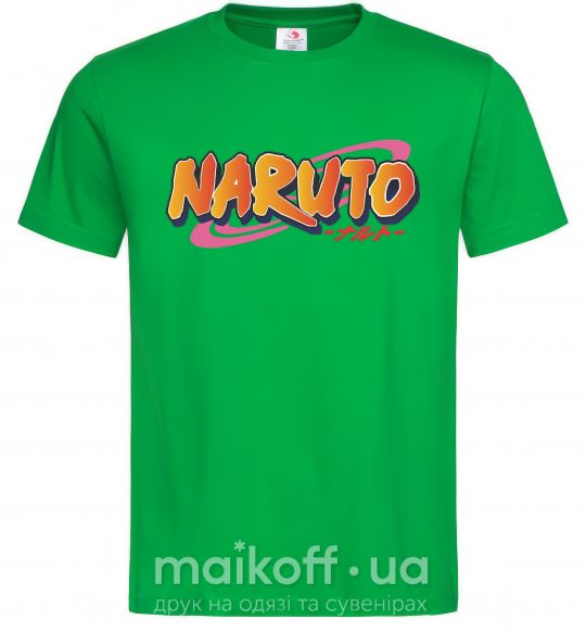Мужская футболка Naruto logo Зеленый фото