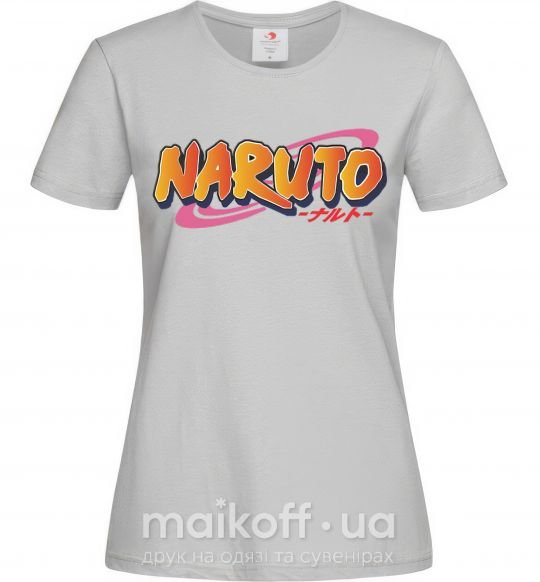 Женская футболка Naruto logo Серый фото