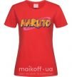 Женская футболка Naruto logo Красный фото