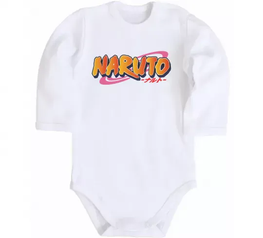 Детский боди Naruto logo Белый фото