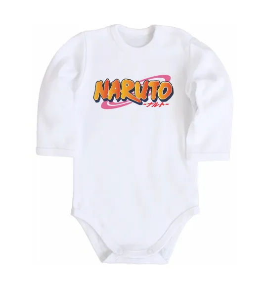 Детский боди Naruto logo Белый фото