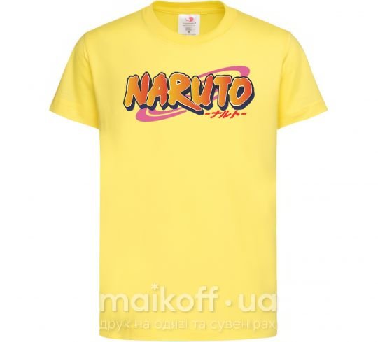 Дитяча футболка Naruto logo Лимонний фото