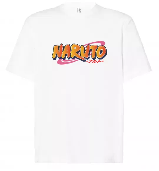 Футболка Оверсайз Naruto logo Білий фото