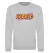 Свитшот Naruto logo Серый меланж фото