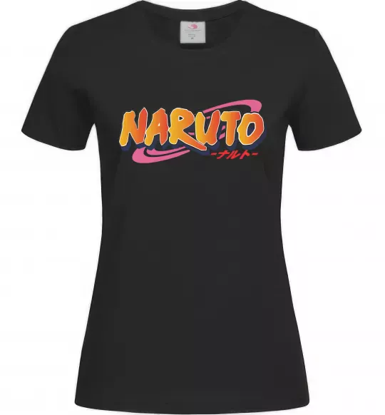 Женская футболка Naruto logo Черный фото