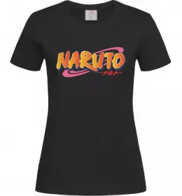 Женская футболка Naruto logo Черный фото