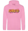 Мужская толстовка (худи) Naruto logo Розовый фото