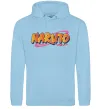 Мужская толстовка (худи) Naruto logo Голубой фото