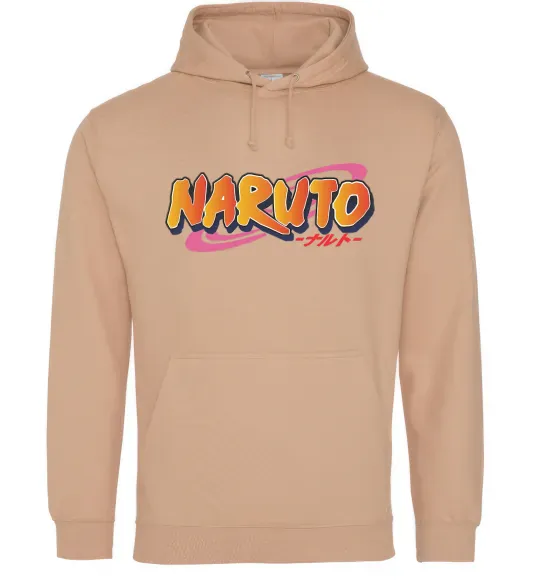 Женская толстовка (худи) Naruto logo Песочный фото