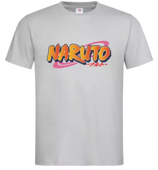 Чоловіча футболка Naruto logo Сірий фото