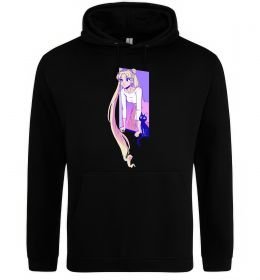 Чоловіча толстовка (худі) Sailor moon with the cat