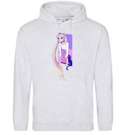 Женская толстовка (худи) Sailor moon with the cat