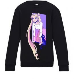 Дитячий світшот Sailor moon with the cat Дитячий світшот Sailor moon with the cat