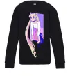 Детский Свитшот Sailor moon with the cat Черный Детский Свитшот Sailor moon with the cat Черный фото