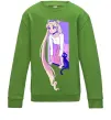 Детский Свитшот Sailor moon with the cat Лаймовый Детский Свитшот Sailor moon with the cat Лаймовый фото