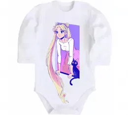 Детский боди Sailor Moon splash Белый фото