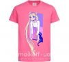 Детская футболка Sailor moon with the cat Ярко-розовый фото