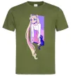 Чоловіча футболка Sailor moon with the cat Оливковий Чоловіча футболка Sailor moon with the cat Оливковий фото
