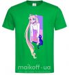 Мужская футболка Sailor moon with the cat Зеленый фото