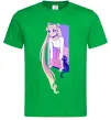 Чоловіча футболка Sailor moon with the cat Зелений Чоловіча футболка Sailor moon with the cat Зелений фото