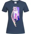 Женская футболка Sailor moon with the cat Темно-синий фото