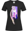 Женская футболка Sailor moon with the cat Черный фото