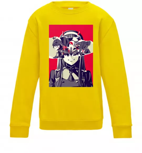 Дитячий світшот Darling in the Franxx poster Сонячно жовтий фото