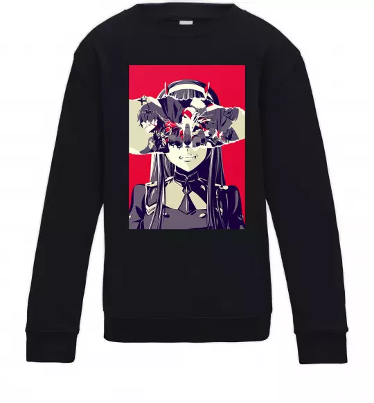 Дитячий світшот Darling in the Franxx poster Чорний фото