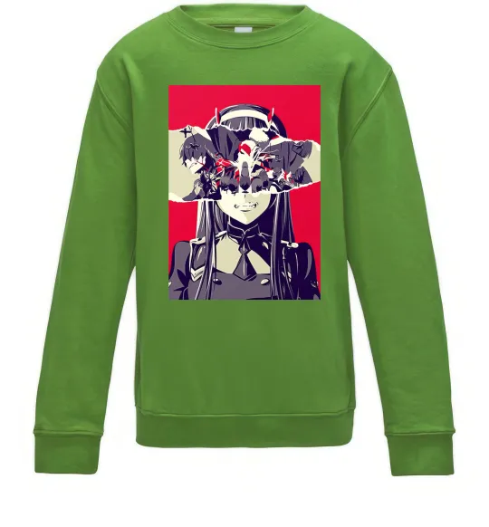 Дитячий світшот Darling in the Franxx poster Лаймовий фото