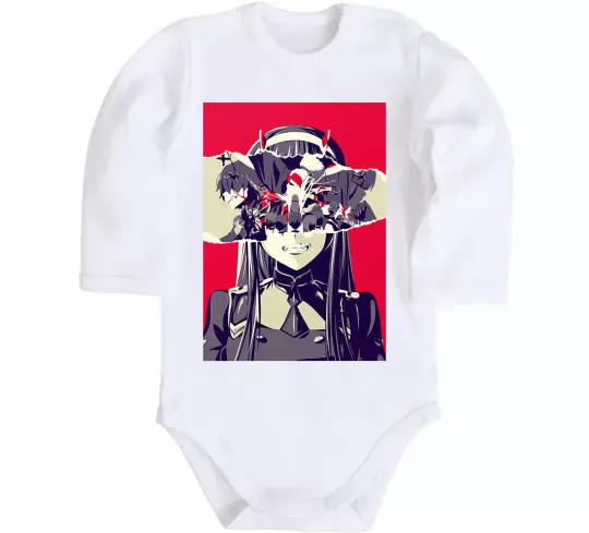 Детский боди Darling in the Franxx poster Белый фото