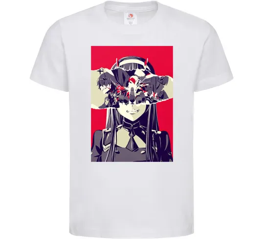 Дитяча футболка Darling in the Franxx poster Білий фото