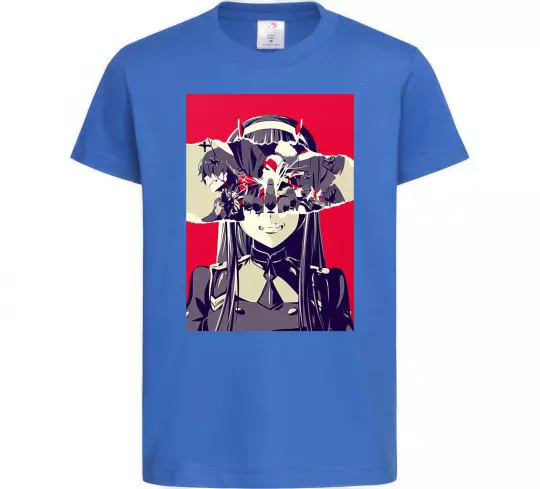 Дитяча футболка Darling in the Franxx poster Яскраво-синій фото