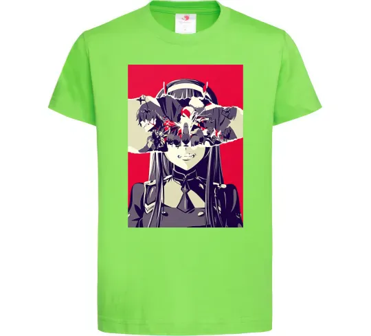 Дитяча футболка Darling in the Franxx poster Лаймовий фото