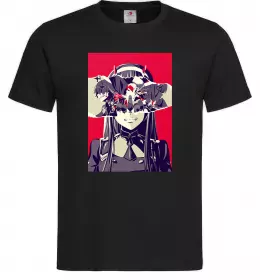 Мужская футболка Darling in the Franxx poster Черный фото